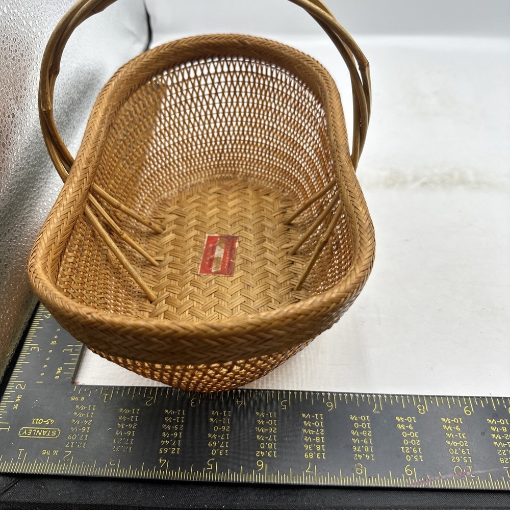 Woven Natural Rattan Handled Basket - Tan - Picture 8 of 8